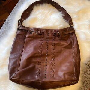 Civico93 Brown Leather Made in Italy Shoulder Bag Backpack